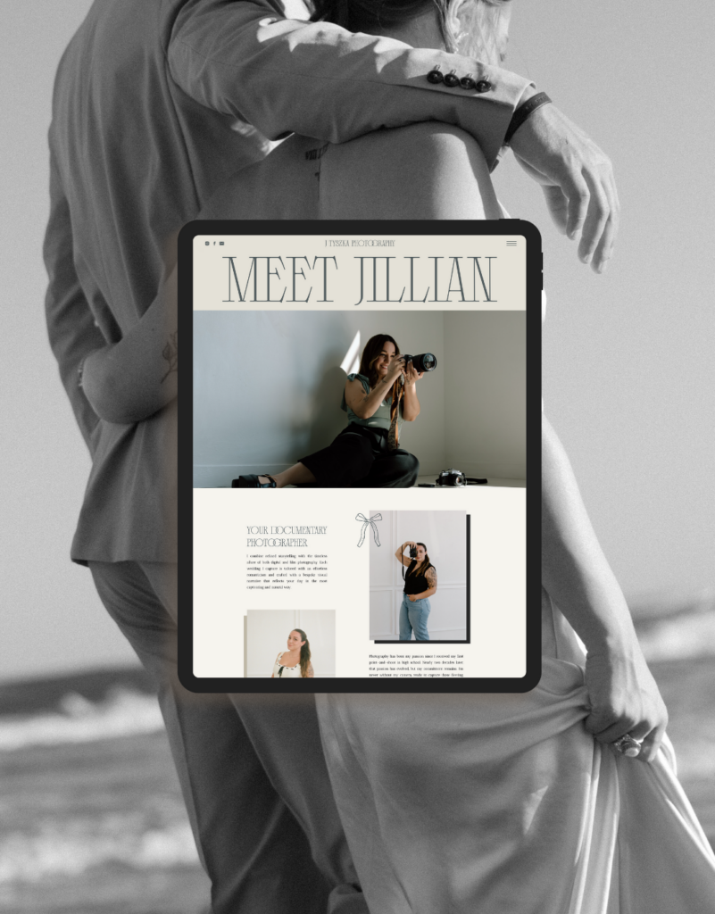 Showit website design for Texas wedding photographer